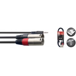 Câble Y, mini jack/XLR (m/m), 2 m