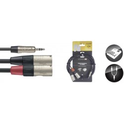 Câble en U, mini jack/XLR (m/m), 1,5 m, N-Series