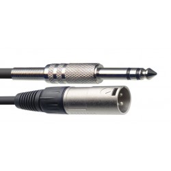 Câble audio, XLR/jack (m/m), 1 m, symétrique