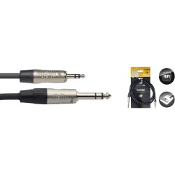 Série N, câble audio, mini jack/jack (m/m), stéréo, 3 m