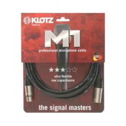 cable noir 3m XLR Femelle - XLR male Klotz