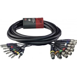 Multicâble - 8 x XLR f./8 x jack m