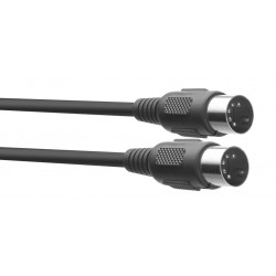 Câble MIDI, DIN/DIN (m/m), 2 m, connecteurs en plastique