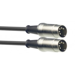 Câble MIDI, DIN/DIN (m/m), 1 m, connecteurs en métal