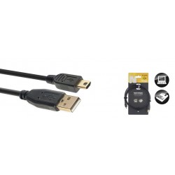 Câble USB 2.0, Série N - mini USB A mâle / USB A mâle
