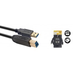 Câble USB 3.0, Série N - USB A mâle / USB B mâle