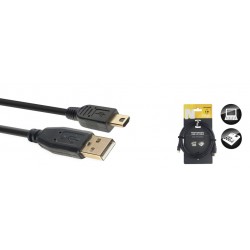 Câble USB 2.0, Série N - mini USB A mâle / USB A mâle