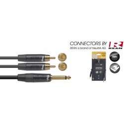 Câble adaptateur en Y, série N - jack mono M / 2x Cinch (RCA)