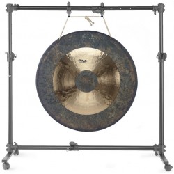Stand réglable pour gong de 51\" de diamètre ou plus petit, sur roulettes
