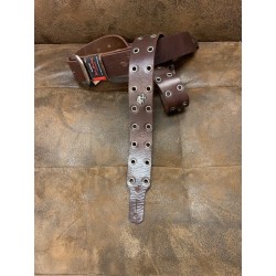 Sangle Leather Legends 3/4"  Double Eyelet Mocha Red Monkey