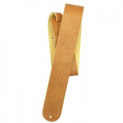 Lm Strap Tooled Brown 2,5"
