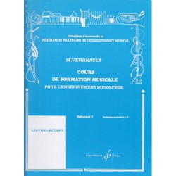 Cours  De Formation Musicale Pour L'Enseignement Du Solfège Débutant 2  - VERGNAULT Michel