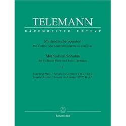 TELEMANN POUR  VIOLON ET FLUTE  VOL 1 Sonates méthodiques BARENREITER