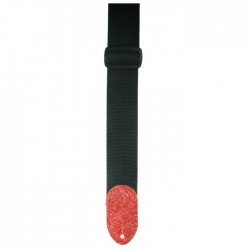 Lm Strap Cotton Tooled Red 2"