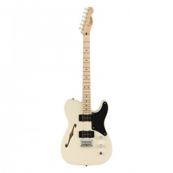 1 Guitare élecrique d'occasion Squier Paranormal Cabronita Telecaster Thinline Olympic White