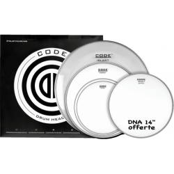 PEAU DE BATTERIE Sablée Standard 12" 13" 16" 22" + 14" DNA offerte Code drumhead