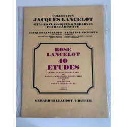 40 études rose lancelot  pour clarinette cahier 2 de Jacques Lancelot ed Billaudot