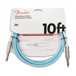 Cable droits - Jack/Jack  3m daphné blue Fender