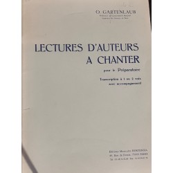 Lectures d'auteurs à chanter pour le préparatoire O.Gartenlaub
