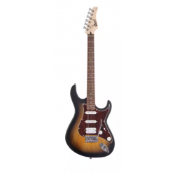Guitare électrique G110 sunburst open pores Cort