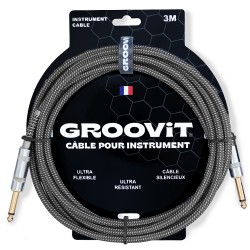 Cable guitare jack-jack Droit/Droit  3m Groovit