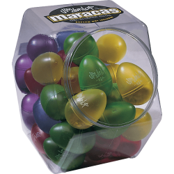 Bocal de 36 shakers en forme d'oeuf multicolores
