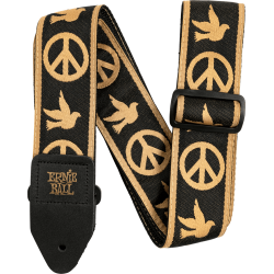 Sangle jacquard peace love dove