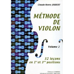 Méthode de violon Vol.2 - 32 leçons 1ere et 3e positions - JOUBERT Claude-Henry
