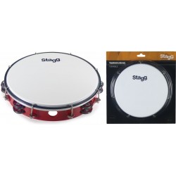 STAGG 10"TAMBOURIN 2RG CYM/PLAST RG