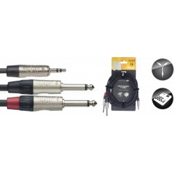 STAGG 3M CABLE Y minJCKm ST-2JCKm DL