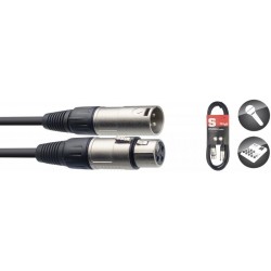 CABLE MICRO 10M XLRf-XLRm Stagg