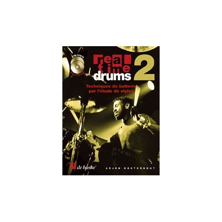 Real time drums vol 2 in songs & styles + cd  de Arjen Oosterhout