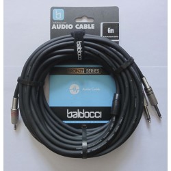 Baldocci Câble 2x Jacks / 1x Mini Jack - 6m